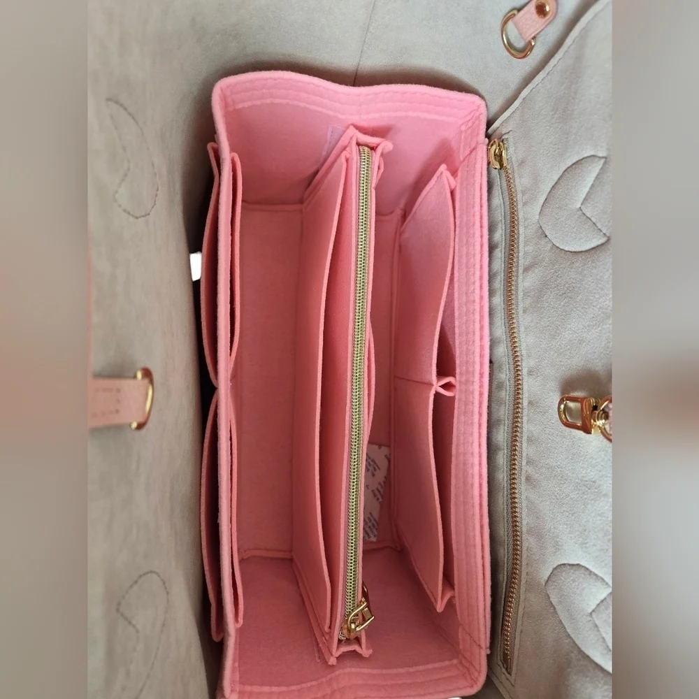 LV Empreinte Monogram Neverfull MM Trianon Pink Cream